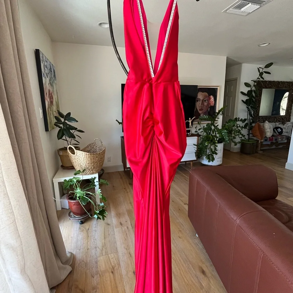 Chic Backless Red Prom Dress - Picture 3 of 3